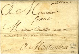 '' Millau ''  + '' Franc '' (L. N° 1 + 5) Sur Lettre Avec Texte Daté à La Bastide. 1762. - TB. - 1701-1800: Vorläufer XVIII