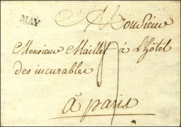 MAY (L. N° 1) Sur Lettre Avec Texte Daté De Trocy. 1781. - SUP. - R. - 1701-1800: Vorläufer XVIII