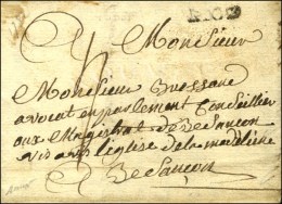 RIOZ (L N° 1) Sur Lettre Avec Texte Daté De Fondremarre. 1782. 1ère Date Vue. - TB. - R. - 1701-1800: Vorläufer XVIII