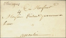 '' Maringues '' (L. N° 1) Sur Lettre Avec Texte De Puyguillaume 1761. - SUP. - 1701-1800: Precursors XVIII
