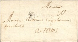 V De Valenciennes (fleur De Lys) (L N° 3) Sur Lettre Pour Reims. 1713. (cote : 1200). - TB / SUP. - R. - 1701-1800: Vorläufer XVIII