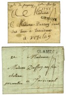 Lot De 2 MP Du 18ème De La Nièvre : Corbigny (L. N° 1) Daté à La Chaize Et Clamecy... - 1701-1800: Precursors XVIII