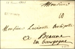 DUPONT (Pont à Mousson) (L N° 1) Sur Lettre Avec Texte Daté De 1741. - TB. - 1701-1800: Precursors XVIII