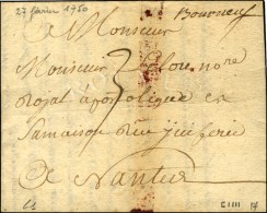 '' Bourgneuf '' (L. N°1) Sur Lettre Avec Texte Daté 1750. - TB. - 1701-1800: Precursori XVIII