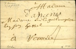 '' D'ancenis '' (L. N°1 A) Sur Lettre Avec Texte Daté 1728. - TB. - 1701-1800: Précurseurs XVIII