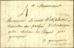 LANDER à Sec 18mm, Non Signalé Par Lenain Sur Lettre Avec Texte Daté De La Palue,... - 1701-1800: Precursori XVIII