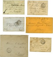 Lot De 6 Lettres Non Affranchies Du Corps Expéditionnaire De Tunisie. - TB. - Army Postmarks (before 1900)