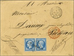 Losange CEM A / N° 22 Paire Càd CORPS EXP. MEXIQUE / Bau A Sur Lettre 2 Ports Pour La France. Au Recto,... - Army Postmarks (before 1900)