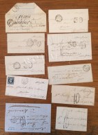 Lot De 9 Lettres Taxées + 1 Affranchie De L'Armée D'Orient (toutes Avec Texte Dont Bau Cal, 2e CORPS,... - Marques D'armée (avant 1900)