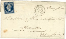 Losange AOB / N° 14 Càd ARMEE D'ORIENT / Bau B Sur Lettre Avec Texte Du Camp De Traktir Et Cachet Bleu... - Armeestempel (vor 1900)