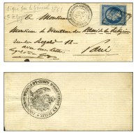 Grille / N° 14 Belles Marges Càd CORPS EXPEDITIONNAIRE D'ITALIE / 1e DIVISION. Au Recto, Paraphe... - Army Postmarks (before 1900)