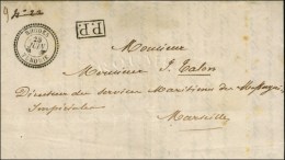 Càd T 22 RHODES / TURQUIE (dateur échoppé) + P.P. Sur Lettre Avec Texte Pour Marseille. 1857.... - Andere & Zonder Classificatie