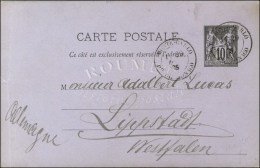 Càd MONTE CARLO / Pte DE MONACO Sur Entier 10c Adressé En Allemagne. 1885. - TB. - Andere & Zonder Classificatie