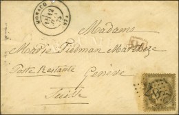 GC 2387 / N° 56 Càd MONACO (87) Sur Lettre Adressée à Genève. 1875. - TB. - R. - Sonstige & Ohne Zuordnung