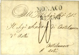 MONACO / APR Sur Lettre Avec Texte Daté De Monaco Le 19 Maggio 1843. - TB / SUP. - Other & Unclassified