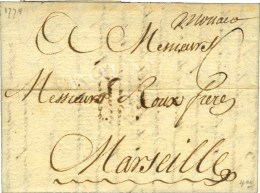 '' Monaco '' Sur Lettre Avec Texte Daté D'Oneille Le 24 Janvier 1774, Acheminée Jusqu'à Monaco... - Andere & Zonder Classificatie