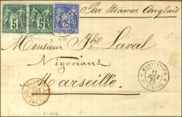 Càd MARTINIQUE / ST PIERRE / Col. Gen. N° 31 (2) + 36 Sur Lettre Pour Marseille. 1878. - SUP. - R. - Other & Unclassified