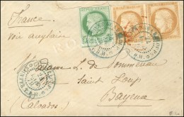 Càd Bleu GUADELOUPE * SAINTES / T.D.H. / CG N° 17 + CG N° 19 (2 Dont 1 Pd) Sur Lettre Pour Le... - Sonstige & Ohne Zuordnung