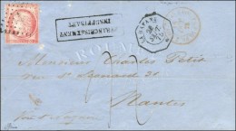 Ancre / N° 57 Càd Octo LA HAVANE * Sur Lettre Insuffisamment Affranchie Pour Nantes Taxée. 1875.... - Schiffspost