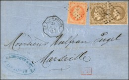 Ancre / N° 30 (paire) + N° 31 Càd Octo LE CAP HAITIEN Sur Lettre Pour La France. 1872. - TB. - R. - Schiffspost