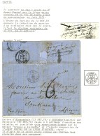 Càd LIGNE V / PAQ. FR. N° 2 23 DEC. 70 Sur Lettre D'Alexandrie Pour Soukaras (Algérie). Au Verso,... - Poste Maritime
