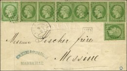 Ancre / N° 20 (8) Càd LIGNE U / PAQ. FR. N° 3 Sur Lettre De Marseille Pour Messine. Exceptionnel... - Schiffspost