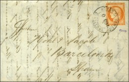 Càd ADMON DE CAMBIO / BARCELONA / N° 38 Sur Lettre Avec Texte Daté De Manchester Le 29 Juin 1875... - Poste Maritime