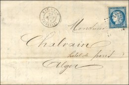 GC 5026 / N° 60 Càd BAT. A VAP. / DJIDJELLI Sur Lettre De Philippeville Pour Alger. 1874. - TB. - R. - Schiffspost