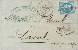 Lettre Avec Texte De Paris Non Daté Pour Laval Remise Par Un Passeur Au Bureau De Montmorency, Griffe... - Oorlog 1870