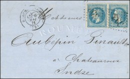 Lettre 2 Ports Avec Texte Daté De Paris Le 5 Mai 1871 Pour Châteauroux Remise Par Un Passeur Au Bureau... - War 1870