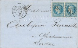 Lettre 2 Ports Avec Texte Daté De Paris Le 5 Mai 1871 Pour Châteauroux Remise Par Un Passeur Au Bureau... - Krieg 1870