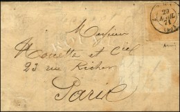 Càd De Rayon 7 PARIS 7 (60) 29 AVRIL 1871 (60) / N° 43 (froissures) Sur Lettre Avec Texte Daté De... - Oorlog 1870