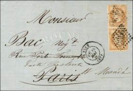 GC 2656 / N° 28 (paire) Càd T 17 NICE (87) 18 MAI 71 Sur Lettre Adressée Poste Restante à... - Guerre De 1870