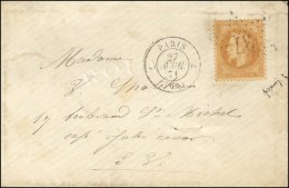 Etoile 37 / N° 28 Càd De Rayon 7 PARIS 7 (60) 27 AVRIL 1871 Sur Lettre Pour Paris. Rare Association. -... - War 1870