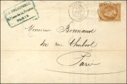 Càd T 15 PARIS (60) 15 AVRIL 71 / N° 28 Sur Lettre De Paris Pour Paris. - TB / SUP. - R. - Guerre De 1870