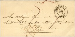 Càd De Fortune PARIS / R. D'ENGHIEN (sans Levée) 17 MAI 71 + Taxe 15 DT Annulée Par... - Oorlog 1870