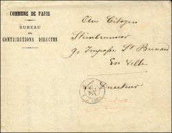 Càd De Route PARIS 1 (60) Du 17 Mai 71 Sur Lettre En Franchise à En-tête COMMUNE DE PARIS /... - Oorlog 1870