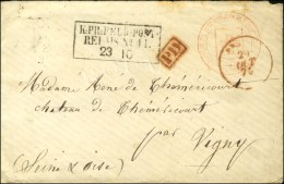 Cachet Encadré FELDPOST / RELAIS N° 41 Sur Lettre En Franchise Avec Cachet Rouge SOCIETE DE SECOURS AUX... - Rode Kruis