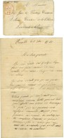 Cachet D'essai Rouge 72 / VERSAILLES / 72 / P.P. 8 SEPT. 70 Sur Lettre De L'Armée Du Rhin Avec Texte... - Guerra Del 1870