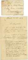 Cachet D'essai Rouge 72 / VERSAILLES / 72 / P.P. 8 SEPT. 70 Sur Lettre De L'Armée Du Rhin Avec Texte... - Krieg 1870