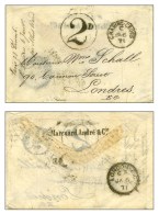 Càd CHARING CROSS 6 JANVIER 71 + Taxe 2 D Au Tampon Sur Enveloppe Sans Texte Avec En-tête... - Krieg 1870