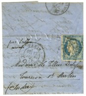 GC 4277 / N° 37 Càd PARIS / LA VILLETTE 17 JANV. 71 Sur Lettre Pour Tournon St Martin. Au Verso,... - Krieg 1870