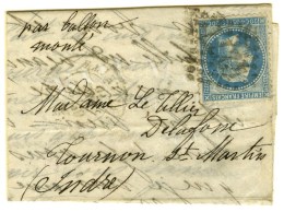 GC 4277 / N° 29 Càd PARIS / LA VILLETTE 22 DEC. 70 Sur Lettre Pour Tournon St Martin Sans Càd... - Krieg 1870