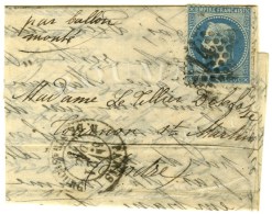 Etoile 14 / N° 29 Càd PARIS / R. DE STRASBOURG 21 DEC. 70 Sur Lettre Adressée à Tournon St... - Krieg 1870
