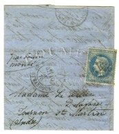 Etoile 14 / N° 29 Càd PARIS / R. DE STRASBOURG 10 DEC. 70 Sur Lettre Adressée à Tournon St... - Krieg 1870