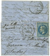 GC 4277 / N° 29 Càd PARIS / LA VILLETTE 6 DEC. 70 Sur Lettre Pour Tournon St Martin. Au Verso,... - Krieg 1870