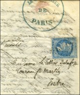 Lettre Avec Texte Daté De Paris Le Dimanche 30 Octobre à 10h00 Du Matin Pour Tournon St Martin. GC... - Oorlog 1870