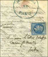 Lettre Avec Texte Daté De Paris Le Dimanche 30 Octobre à 10h00 Du Matin Pour Tournon St Martin. GC... - Krieg 1870