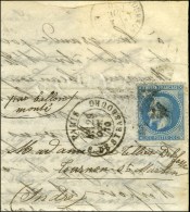 Etoile 14 / N° 29 (léger Pli) Càd PARIS / R. DE STRASBOURG 29 OCT. 70 Sur Lettre Adressée... - Guerre De 1870