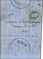 Lettre Avec Texte Daté De Paris Le 18 Octobre à Midi Pour Tournon St Martin. Càd TOURS (36) 22... - Krieg 1870